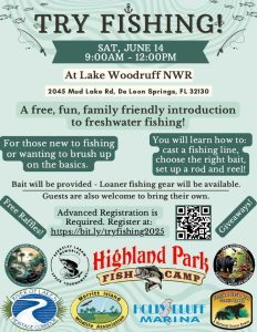 Family fishing at Lake Woodruff