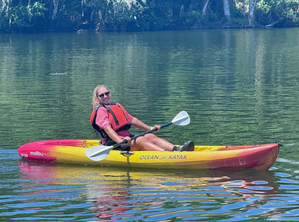 Kayaks and canoes at De Leon Springs, Florida